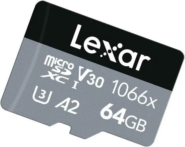 Alt view image 2 of 3 - Lexar 1066X Microsdxc Memory Card With Adapter 64Gb 2 Pack