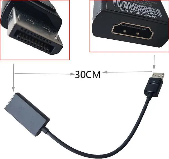 Alt view image 2 of 5 - Dp(M) 1.2 To (F) Cable, Video Audio Av Cable Connector Adapter For Tv Hdtv Dvd