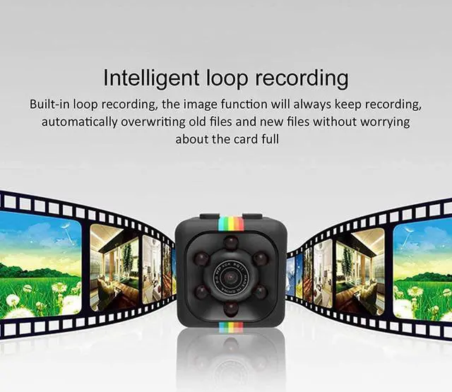 Alt view image 7 of 7 - Wireless Camera Mini Hidden Spy Camera Portable Small Nanny Cam Voice Function With Audio And Video Recording Hd 1080P , Night Vision And Motion Detection, Suitable For Home Outdoor Office.