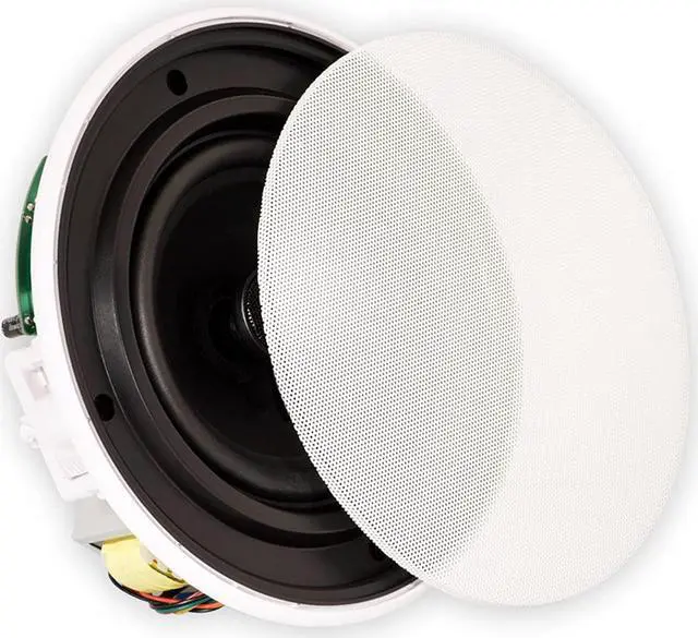 Alt view image 7 of 10 - Theater Solutions TSQ670 in Ceiling 70 Volt 6.5" Speakers Quick Install 4 Pair Pack
