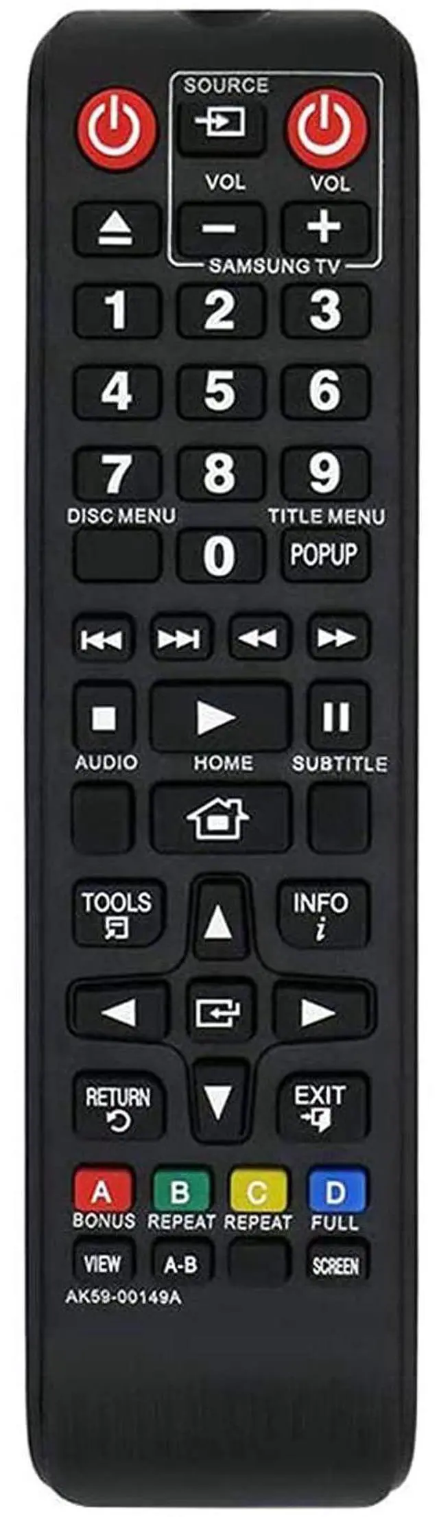 Main image of New Ak59-00149A Remote Fit For Samsung Blu-Ray Disc Dvd Player Bd-F5100 Bd-F5500/Zf Bd-Fm51 Bd-Fm57C Bd-H5100 Bd-H5900 Bd-Hm51 Bd-Hm59 Bd-Hm59 Bd-J5100 Bd-J5700 Bd-J5900 Bd-Jm51 Bd-Jm57 Bd-Jm59