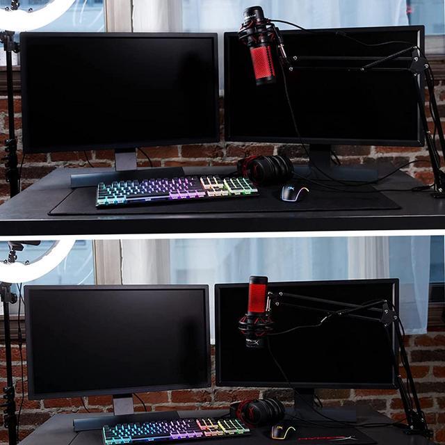 Alt view image 7 of 7 - Boom Arm For Hyperx Quadcast Microphone, Adjustable Suspension Mic Scissor Stand, For Studio Recording & Broadcasting Compatible With Hyper X Quad Cast S Solocast Streaming Mic By