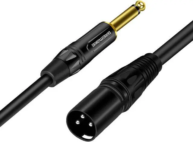 Alt view image 2 of 6 - 10Ft Mono 6.35Mm 1/4 Ts Male To Xlr Male Audio Cable, Jack 6.35Mm To Xlr 3-Pin Interconnect Cord, Quarter Inch To Xlr Unbalanced Mic Cable For Speakers, Stage, Dj, Amp, Studio Audio Console