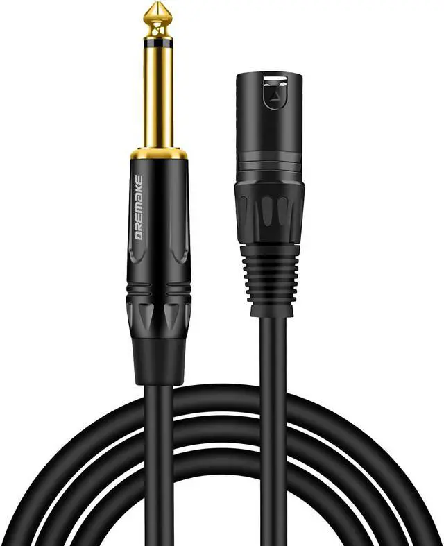 Alt view image 6 of 6 - 10Ft Mono 6.35Mm 1/4 Ts Male To Xlr Male Audio Cable, Jack 6.35Mm To Xlr 3-Pin Interconnect Cord, Quarter Inch To Xlr Unbalanced Mic Cable For Speakers, Stage, Dj, Amp, Studio Audio Console