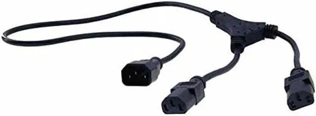 Alt view image 2 of 5 - ( Lot Of 10 ) Ac Power Cord Extension Y Splitter Cable Iec320 C14 To 2X C13