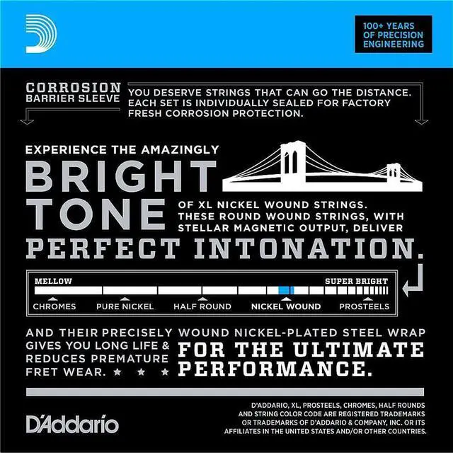 Alt view image 7 of 20 - D’Addario EXL110-10P Nickel Wound Regular Light Electric Guitar Strings - 10-46