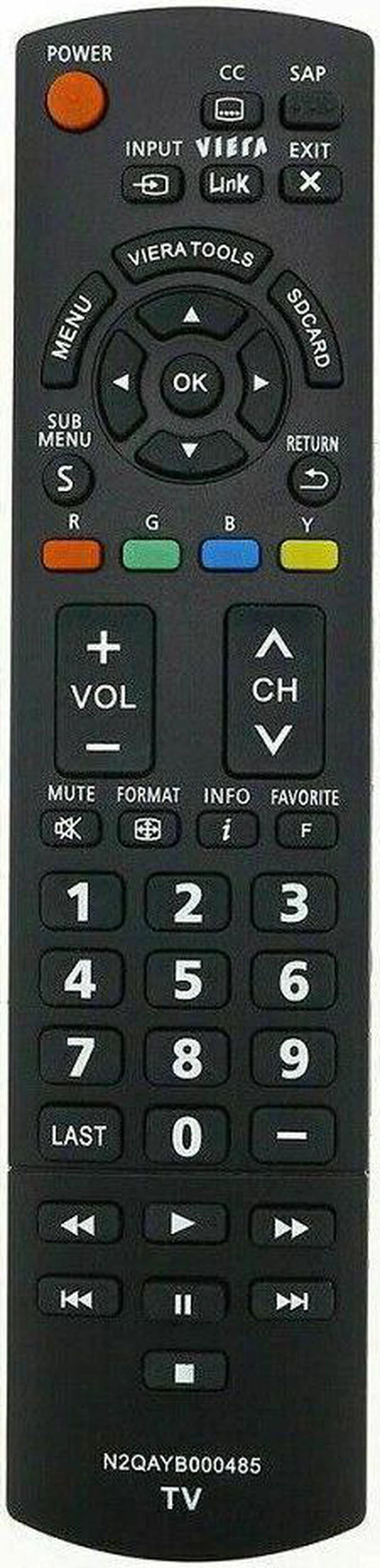 Main image of NEW TV Remote N2QAYB000485 For Panasonic TV N2QAYB000321 N2QAYB000926