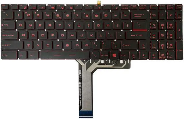 Alt view image 2 of 5 - replacement keyboard for MSI GL65 9RC 9SFX 9SEX Bravo 17 A4DDR US with Backlit  9Z.NCXBN.11D