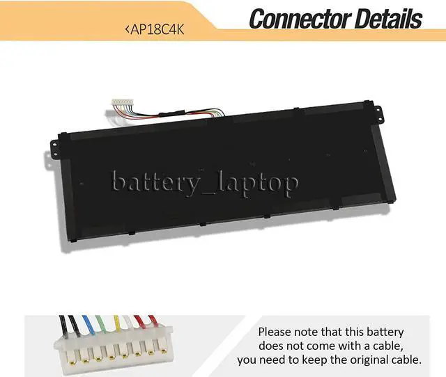 Alt view image 3 of 6 - Battery For Acer Aspire 5 A514-52-79C, 5 A515-43, A515-43-R070, A515-43-R19L