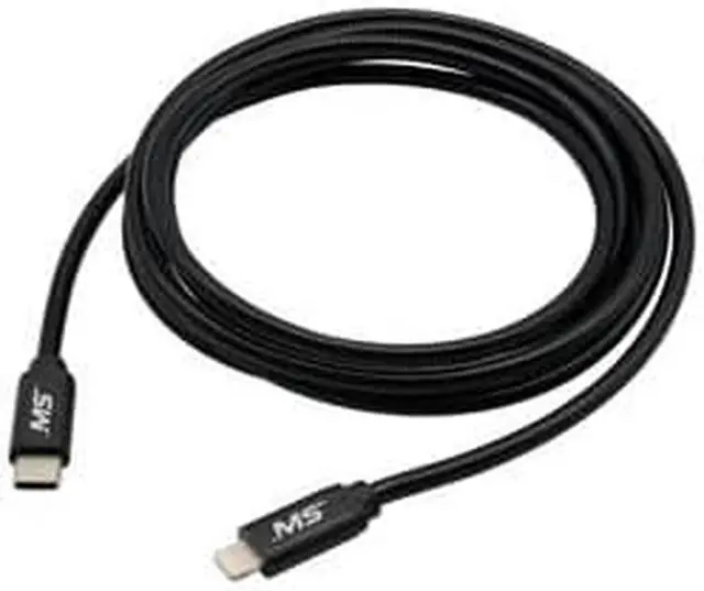 Alt view image 5 of 8 - MobileSpec MBS06903 6 ft. 18W Metal Lightning to USB-C Charge & Sync Cable, Black