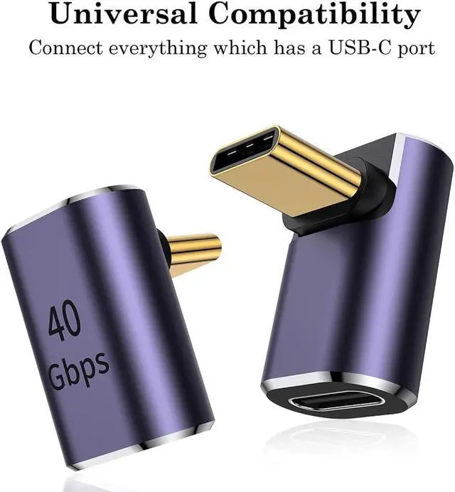 Alt view image 7 of 7 - Zell 90 Degree Right Angle Usb C Male To Usb C Female Adapter, Up And Down Usb Type C Adapter Extender For Steam Deck, Switch, Notebook, Pc, Tablet, Phone And More - 2 Pack
