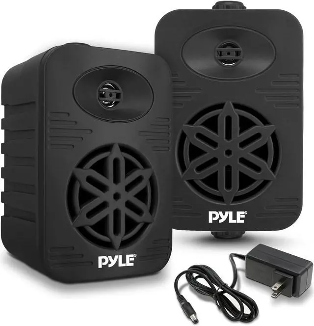 Main image of Bluetooth Indoor Outdoor Speakers Pair - 500 Watt Dual Waterproof 5.25 2-Way Full Range Speaker System w/ 1/2 High Compliance Polymer Tweeter - Home, Boat, Marine, Deck, Patio, Poolside - PDWRBT56BK
