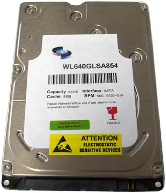 Alt view image 3 of 5 - WL 640GB 5400RPM 2.5" SATA2 Notebook Hard Drive (For DELL,HP,Compaq / PS3 OK)