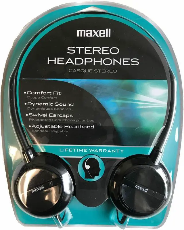Alt view image 2 of 2 - Maxell 190318 Lightweight Stereo Headphones with Swivel Earcaps, HP-200