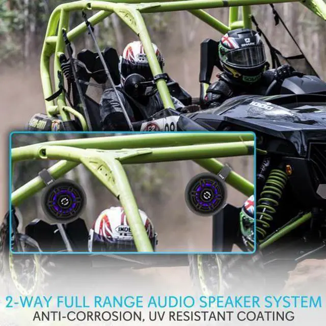 Alt view image 9 of 17 - Pyle 4 Inch 300 Watt Waterproof Marine Tower Speaker System w/ LED Lights, Pair