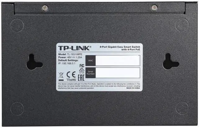 Alt view image 6 of 6 - TP-LINK TL-SG108PE 8-Port Gigabit Easy Smart Switch with 4-Port PoE