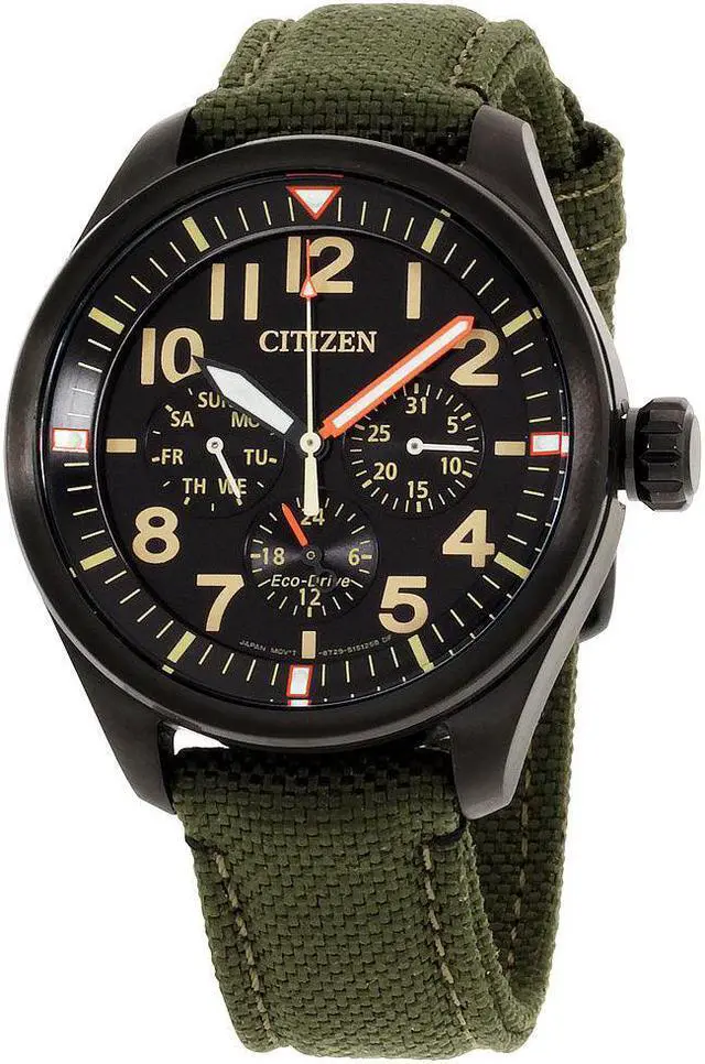 Main image of Citizen Chandler Black Dial Canvas Strap Men's Watch BU2055-16E