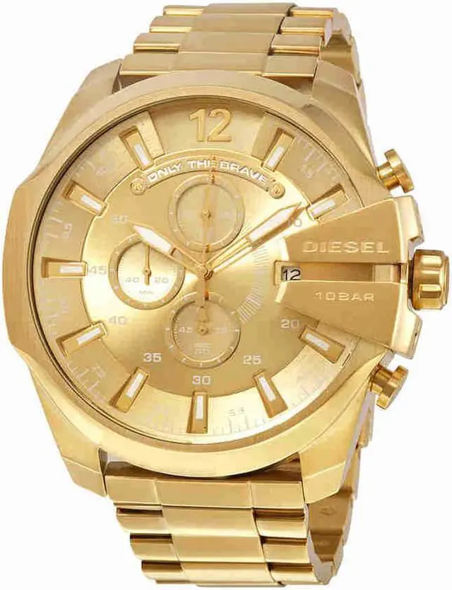 Main image of Diesel Mega Chief Chronograph Champagne Dial Men's Watch DZ4360