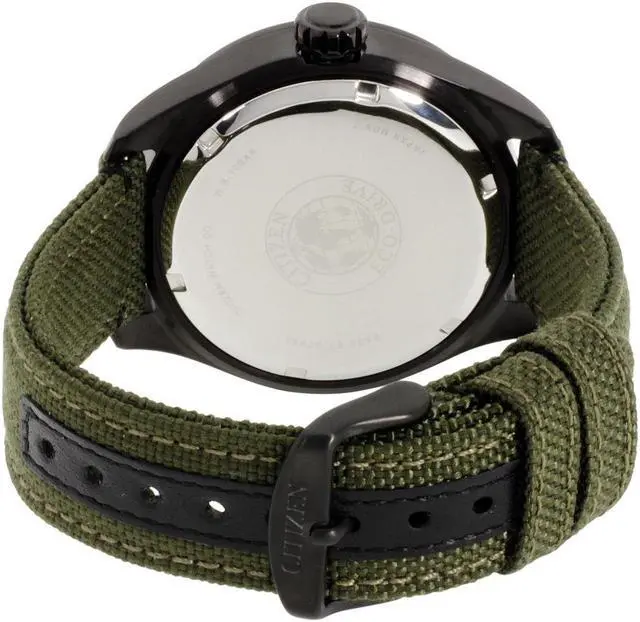 Alt view image 3 of 4 - Citizen Chandler Black Dial Canvas Strap Men's Watch BU2055-16E
