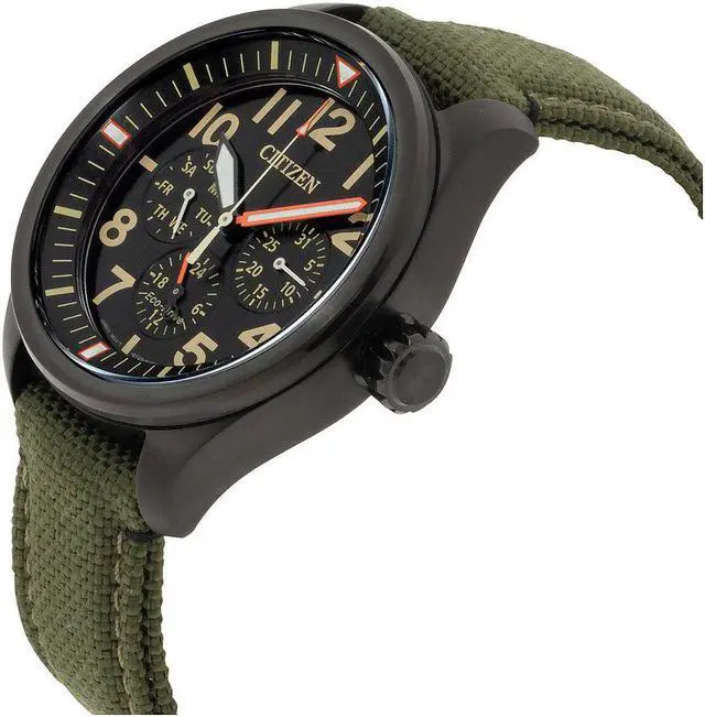 Alt view image 2 of 4 - Citizen Chandler Black Dial Canvas Strap Men's Watch BU2055-16E