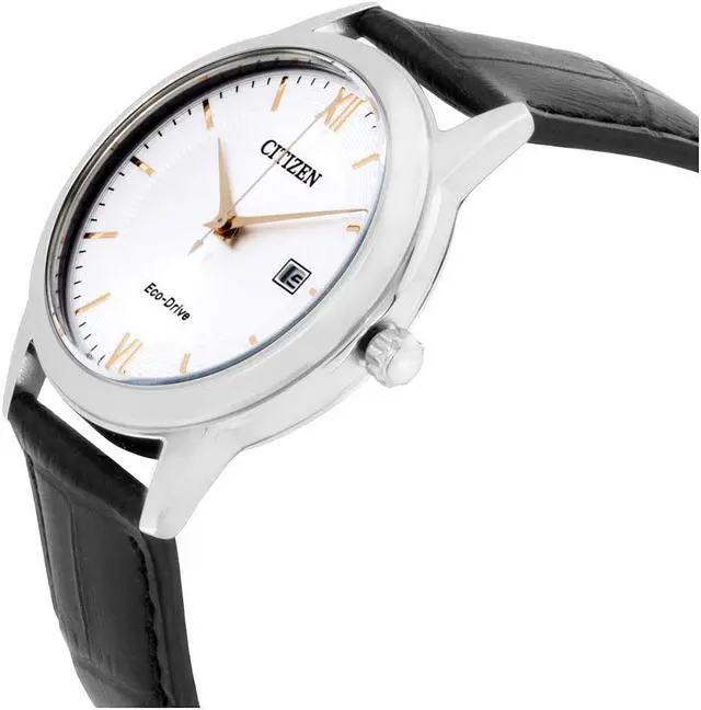 Alt view image 3 of 3 - Citizen Corso Silver Dial Leather Strap Men's Watch AW1236-03A