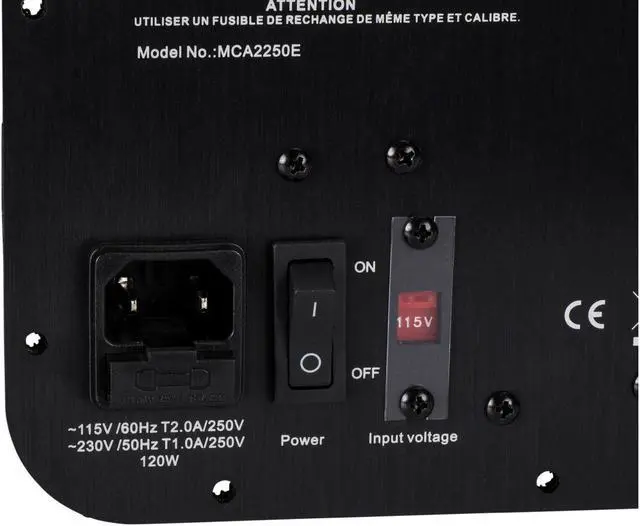 Alt view image 6 of 6 - Dayton Audio MCA2250E 2.1 Channel Class D Amplifier