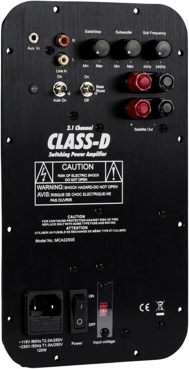 Main image of Dayton Audio MCA2250E 2.1 Channel Class D Amplifier