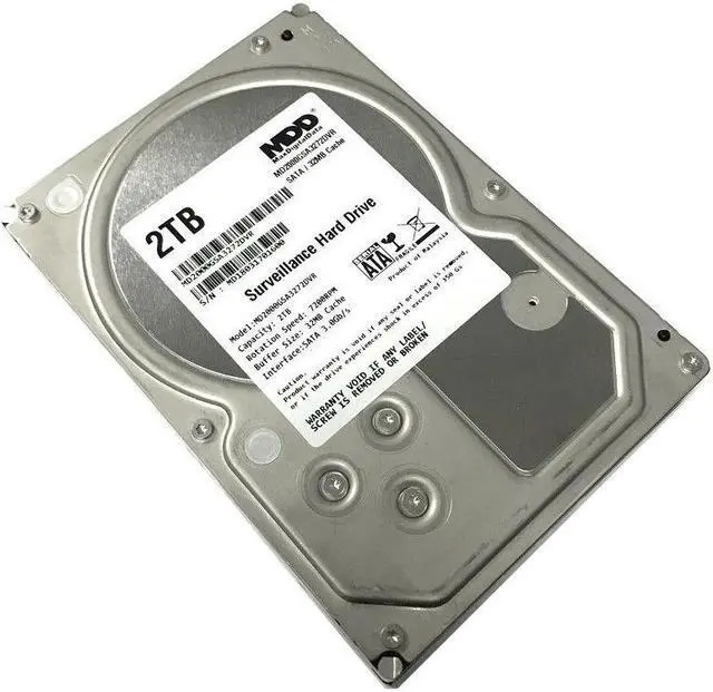 Main image of MDD 2TB 7200RPM SATA 3.5" Surveillance Hard Drive -CCTV DVR, Security System