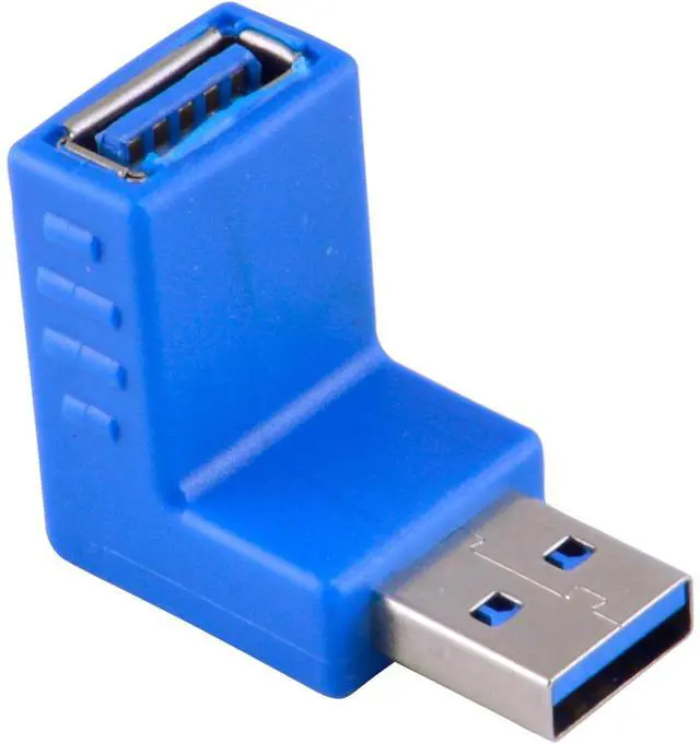 Main image of USB 3.0 Down Facing 90-Degree Right Angle Adapter Male Female Coupler Extension