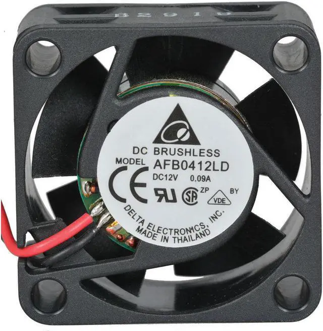 Main image of Delta Electronics AFB0412LD FAN,12VDC,3.88CFM,40x40x20, BALL,13"LDS,25dBA 2 pcs