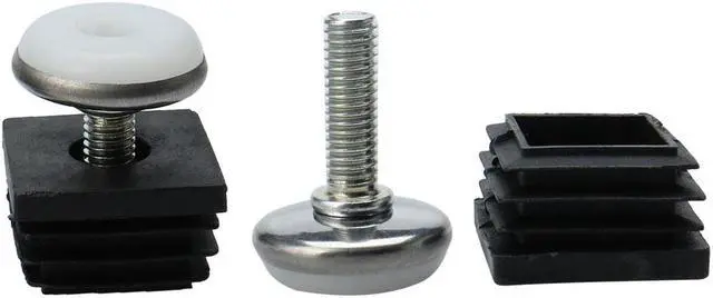 Main image of Adjustable Leveling Feet 25 x 25mm Tube Inserts Furniture Table Glide 2 Sets
