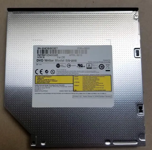 Main image of Samsung slim notebook CDDVD RW RAM Burner Drive Samsung SN-208 208DB/BEBET SB01