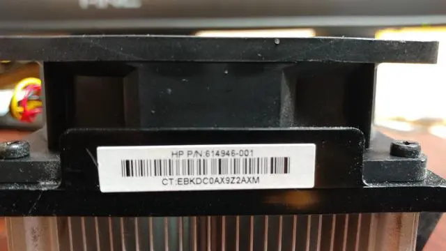 Alt view image 2 of 2 - HP 505B Pavilion P6000 DX2450 CPU Fan Heatsink 614946-001 496753-001