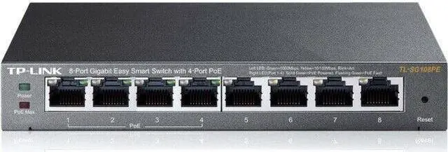 Main image of TP-LINK TL-SG108PE PoE Easy Smart Switch 8 Ports