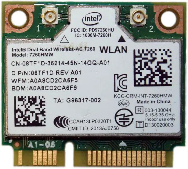 Alt view image 4 of 4 - Genuine OEM Dell Latitude E7440 Dual Band Wireless Mini Wifi Card 7260HMW - 8TF1D NMTXR