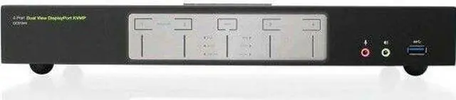 Main image of IOGEAR 4-Port 4K Dual View DisplayPort KVMP with USB 3.0 Hub and Audio (TAA)