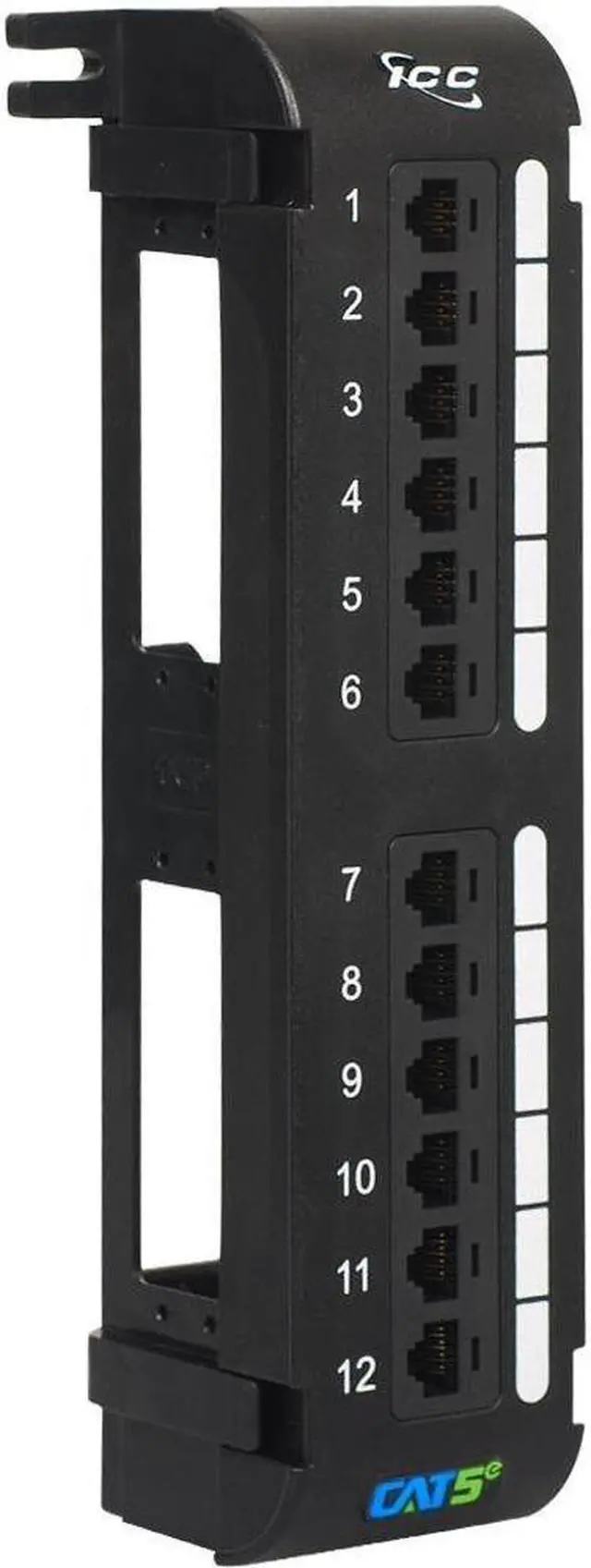 Main image of New ICC PATCH PANEL VERTICAL CAT 5E 12-PORT ICC-ICMPP12V5E 633758007047