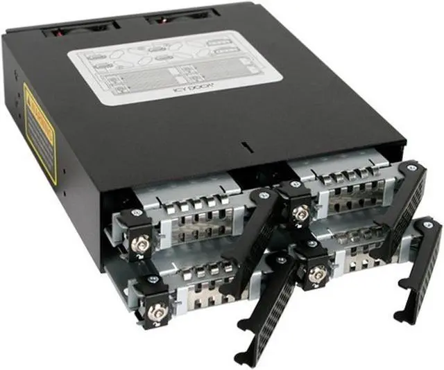 Alt view image 2 of 7 - ICY DOCK ToughArmor MB994SK-1B 4 x 2.5" SATA 6Gbps/SAS HDD/SSD Mobile Rack / ...