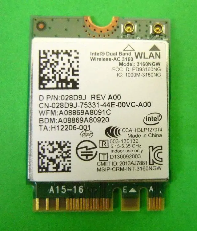 Main image of Dell Vostro 14 3458 15 3558 Intel Dual Wifi Wireless Bluetooth 4.0 Card 28D9J
