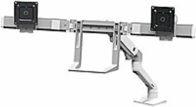 Main image of New Ergotron 45-476-026 HX Desk Dual Monitor Arm Mounting Kit - Silver