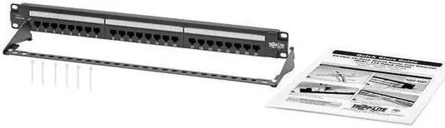 Alt view image 5 of 5 - Tripp Lite Cat6 PoE Patch Panel 24-Port 110/Krone 568A/B RJ45 1URM TAA (N252-P24
