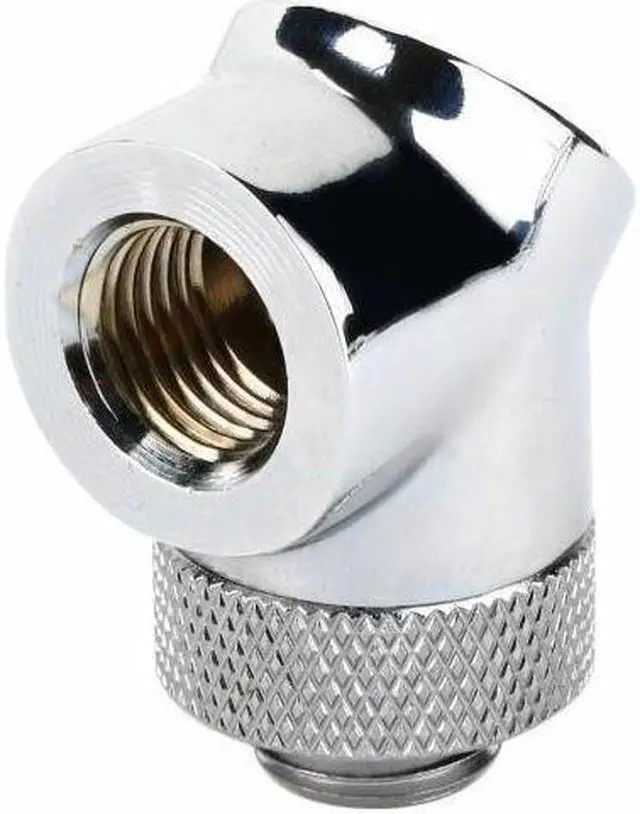 Alt view image 2 of 3 - Thermaltake CL-W052-CU00SL-A Pacific G1/4 90 Degree Adapter – Chrome