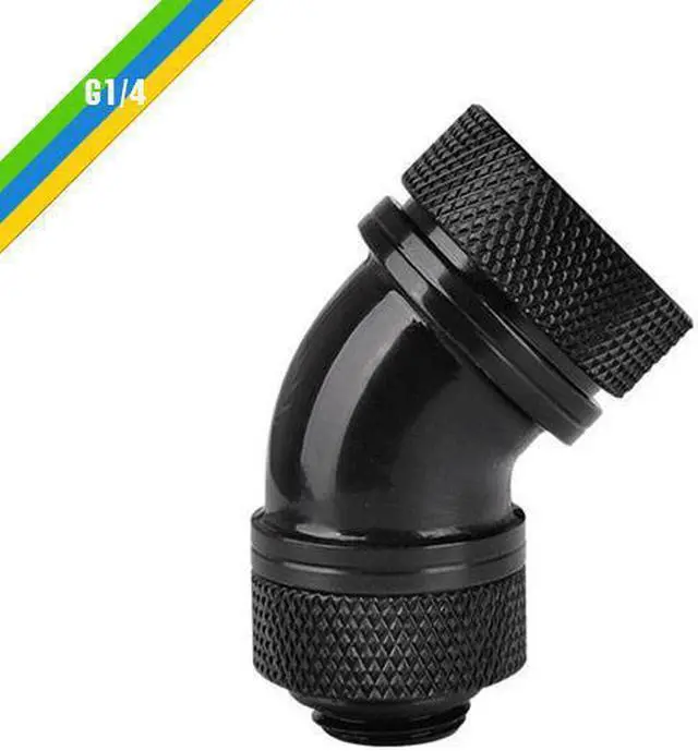 Main image of Thermaltake CL-W096-CA00BL-A G1/4 PETG Tube 45-Degree Compression 16mm OD, Black