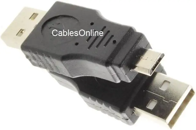 Alt view image 2 of 2 - 5-Pack USB 2.0 A-Type Male to Micro-B Male Adapter, CablesOnline AD-U23-5