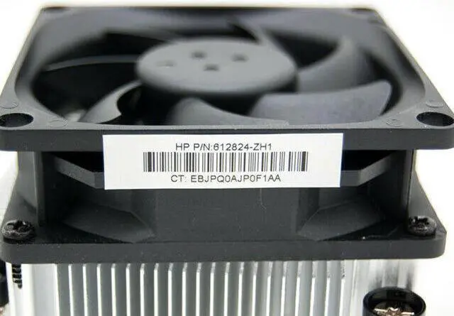Alt view image 4 of 5 - NEW HP Heatsink & Fan with 4 Pin Connector Intel Processors Class F 612824-ZH1