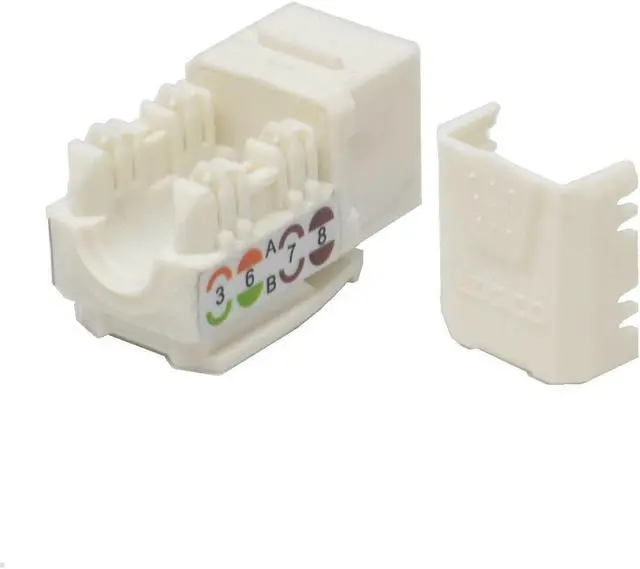 Alt view image 6 of 7 - CAT6 White Network Ethernet 110 Punchdown 8P8C Keystone Jack (50/pack)