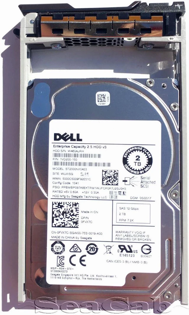 dell ssd sata 2.5 drive r430 r530 r610 r620 r630 r710... Dell 2TB 7.2K SAS 2.5" Hard Drive for PowerEdge R330 R430 R530 R630 ...