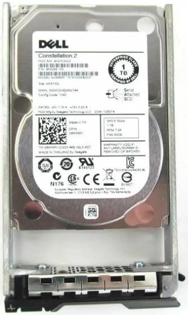 Alt view image 2 of 3 - Dell 9W5WV 1TB 2.5" SAS 7200RPM 6Gbps Hard Drive