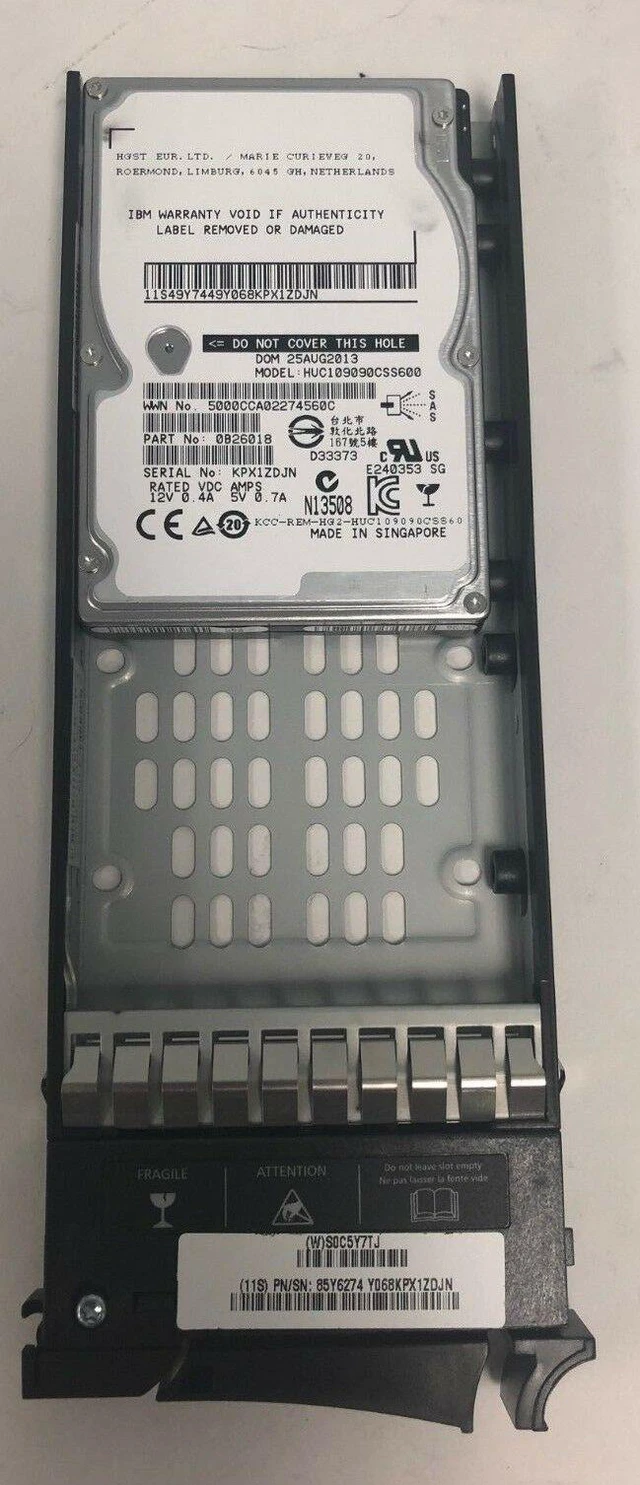 Alt view image 7 of 9 - IBM 00Y2684 900 GB Hard Drive - 2.5" Internal - SAS (6Gb/s SAS)