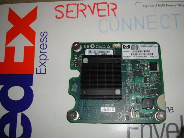 Alt view image 2 of 3 - HP NC542M Dual PORT-10 10GbE BLC Nic Adapter 539857-B21 539933-001 539855-001
